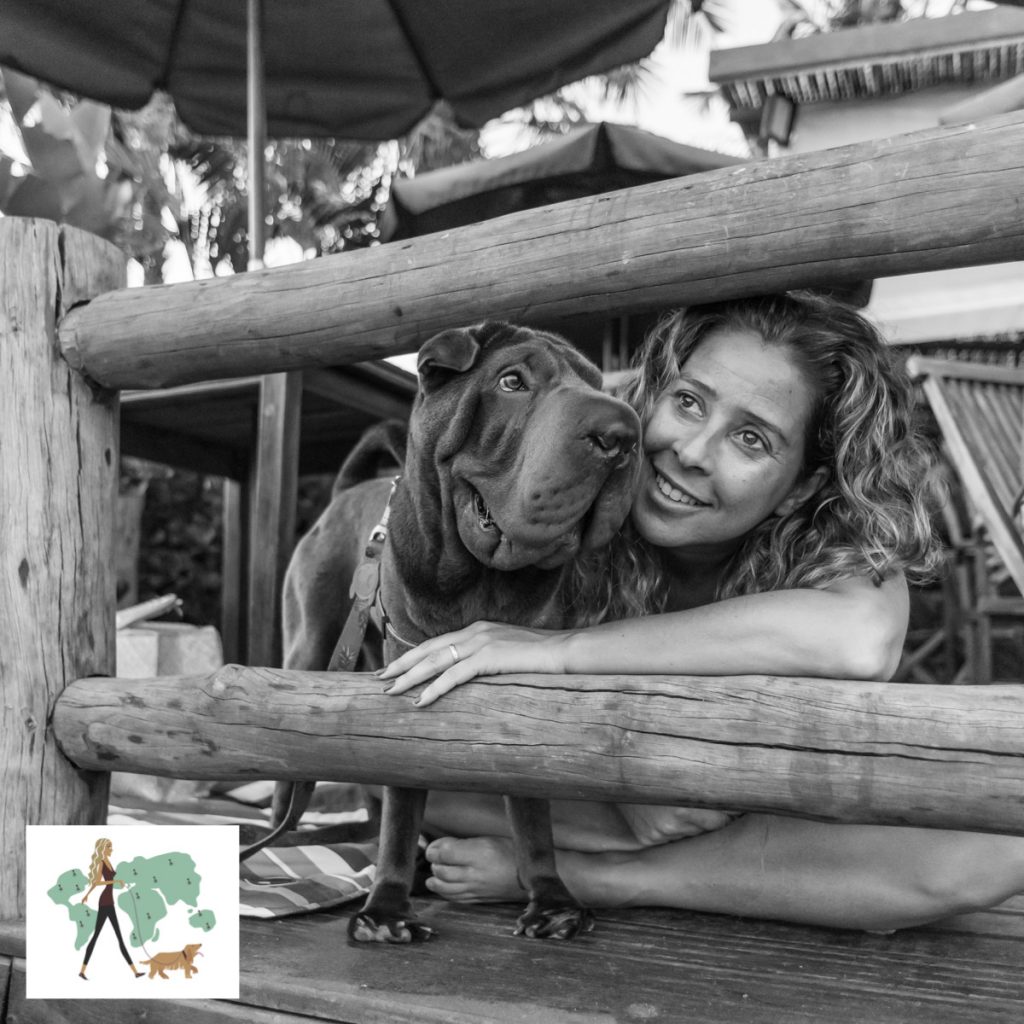 cachorro e mulher abraçados