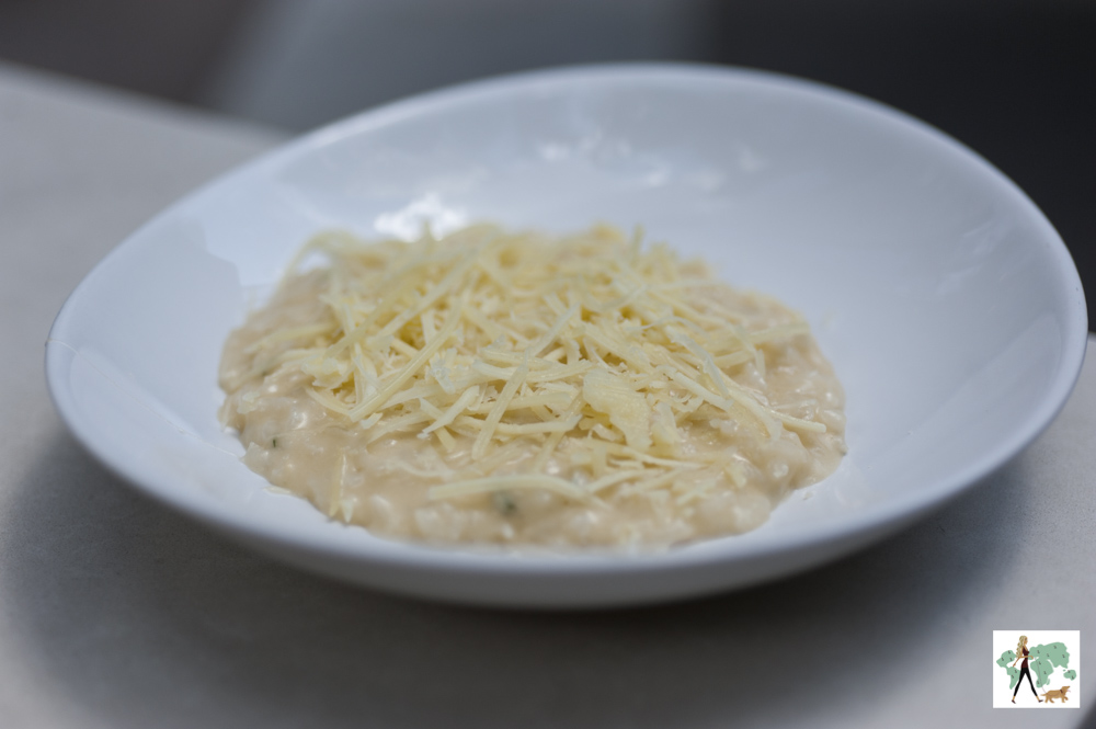 prato de risoto de queijos