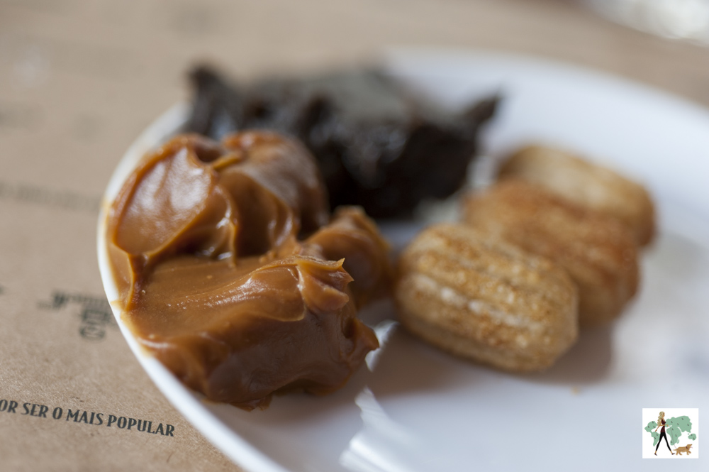 doce de leite e brigadeiro light com mini churros