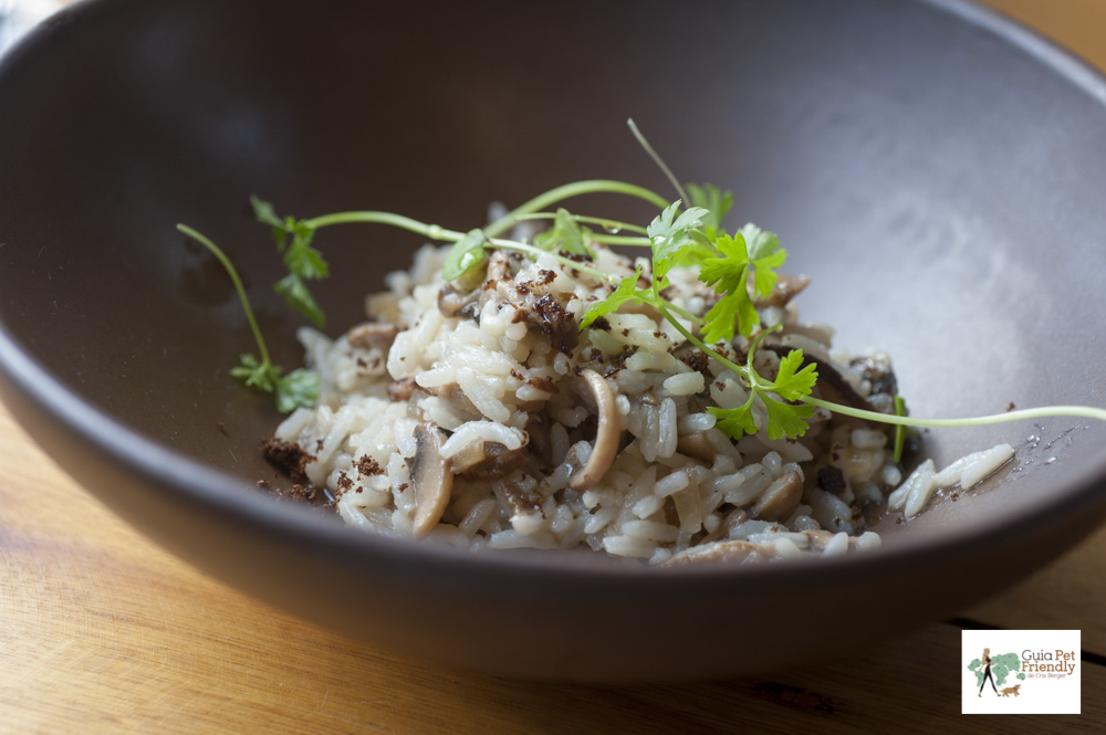 Risoto de cogumelos do O Butiá