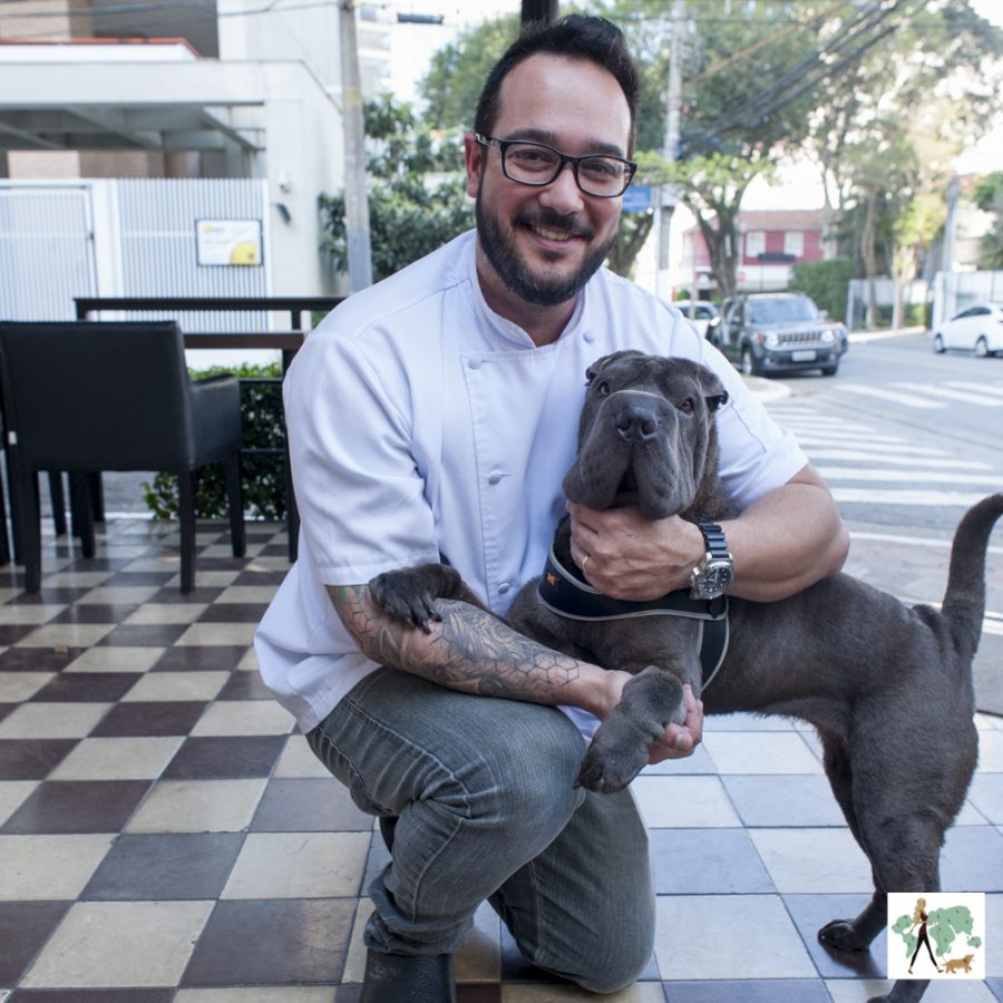 Ella e o chef Thiago Bergamini